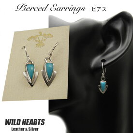 レディース ターコイズピアス アローピアス シルバー925 インディアンジュエリー Sterling Silver Turquoise Earrings Native American StyleWILD HEARTS Leather & Silver(ID se2472)