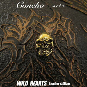 R` XJ hN  ^J Skull Concho Brass WILD HEARTS Leather&Silver (ID cc2848)