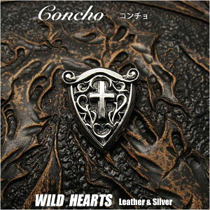 Vo[R` \ˁ^NX AxXN  Gu Vo[925 Concho Cross Sterling Silver 925 WILD HEARTS Leather&Silver(ID co3762)