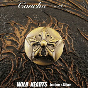 �R���`�� �E�G�X�^�� �C���f�B�A���W���G���[ Concho Metal Concho Western WILD HEARTS Leather&Silver (ID 0478t34-d21)za007