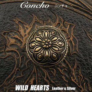 �R���`�� �E�G�X�^���R���`�� �C���f�B�A�� ���� Concho Metal WILD HEARTS Leather&Silver (ID cc2247)za007