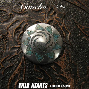 �R���`�� ���� �C���f�B�A���W���G���[ �^�[�R�C�Y �C�����C Concho Turquoise Western concho Metal WILD HEARTS Leather&Silver (ID con1654-e9)za007