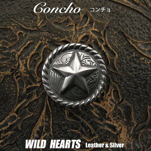 �R���`�� �E�G�X�^���R���`�� ���� ���^���R���`�� Concho Metal Native American style WILD HEARTS Leather&Silver (ID cc3275)