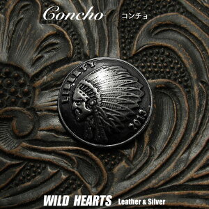 R` CfBA lCeBuAJ  Concho Metal Native Indian LibertyWILD HEARTS Leather&Silver(ID cc3047)