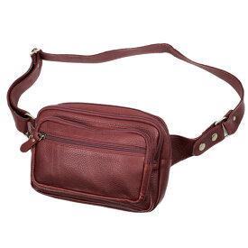 本革 メンズ／レディース ボディバッグ ウエストバッグ 大容量 肩掛けバッグ ファニーパック 4色 Genuine Leather Fanny PackWILD HEARTS Leather&Silver(ID wb4116t16)za001