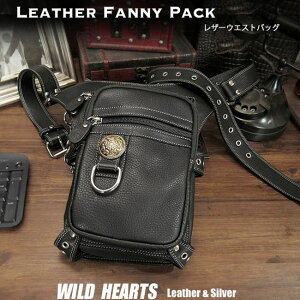 bOobO qbvobO EGXgobO bOxgt oCN c[OobO V_[obO {v U[ Leather Biker Fanny Pack Waist BagWILD HEARTS Leather & Silver(ID wb3899b6)za001