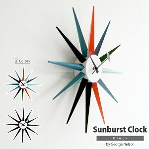 ジョージネルソンデザイン サンバーストクロック 壁掛け時計 静音 音がしない静音タイプ デザイナーズ リプロダクト インテリア 送料無料