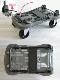 オフロード折りたたみ台車HEAVYDUTYCART(ヘビーデューティーカート)折り畳みタフなカート大径キャスター荷物滑落防止ストッパー付き悪路段差