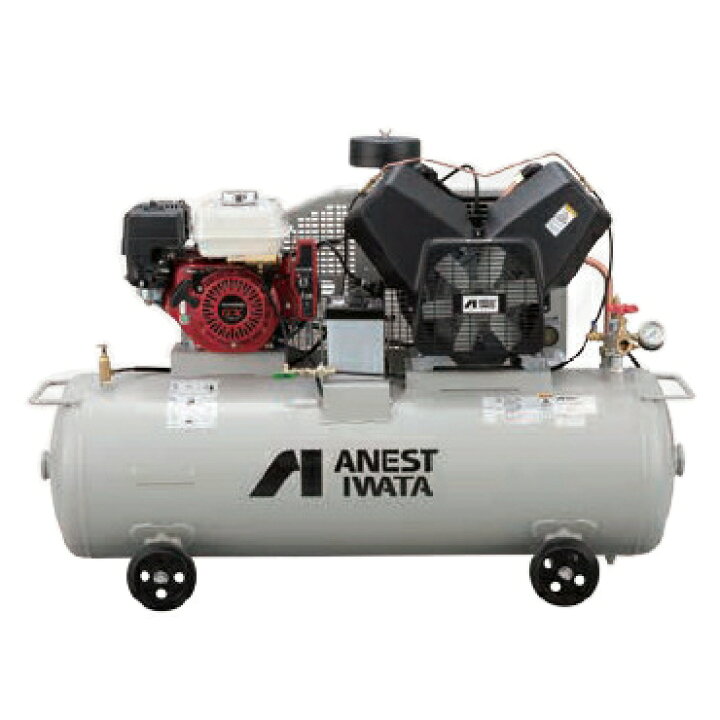 楽天市場】アネスト岩田 2.2kW エンジンコンプレッサー セル付 TLUE22C 