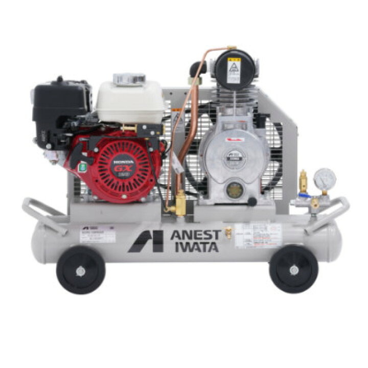 楽天市場】アネスト岩田 1.5kW エンジンコンプレッサー PLUE15C-10 
