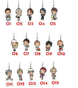 一番くじ ハイキュー!!〜米を食べろ 肉を食べろ 野菜も食べろ!!〜 O賞 3年ラバーストラップ 全15種 単品販売