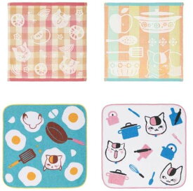 【新品】一番くじ 夏目友人帳〜ニャンコ先生キッチン〜D賞 ハンドタオル全4種 ガーゼタオル プリントタオル