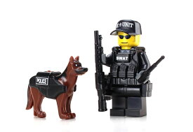 スワット 警察官　警察犬 K9セット　ミニフィグ　カスタムレゴ カスタムパーツ SWAT 海外 スワット　特殊部隊　レゴ　パーツ　フィギュア