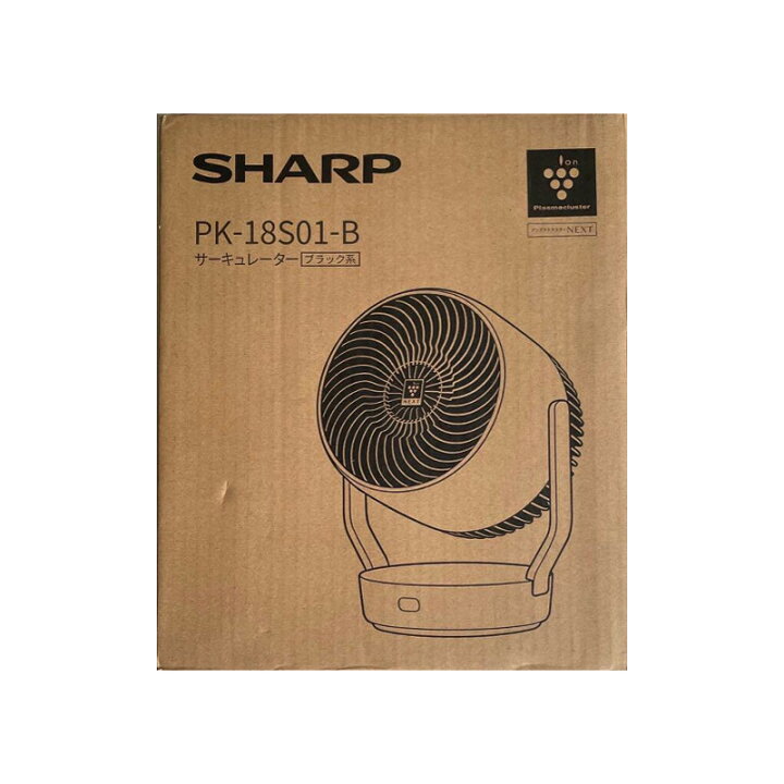 楽天市場】【新品】SHARP シャープ 扇風機 PK-18S01-B アッシュ 
