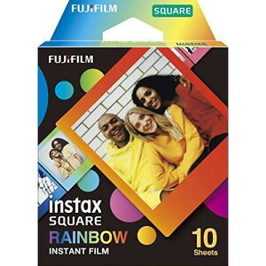 �y���[���֔����z�y�V�i ���s�ǁE�V�������N�j��i�zFUJIFILM �t�W�t�B���� �`�F�L�t�B���� instax SQUARE Film RAINBOW 10���� INSSQRAINBOWWW1