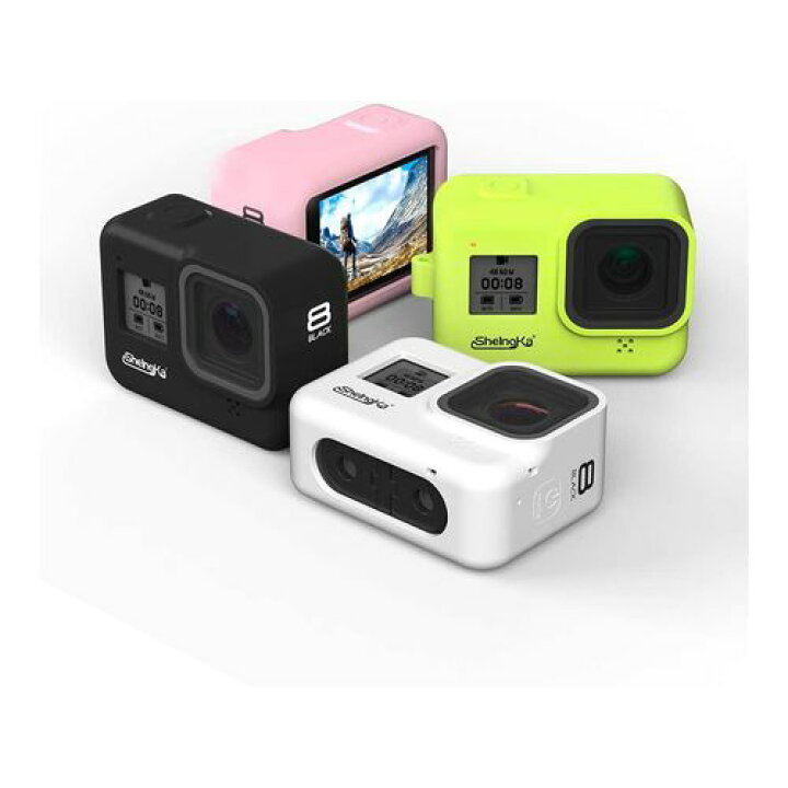 楽天市場】Gopro Hero8用 シリコンケース ストラップ付き 白 : 電子  
