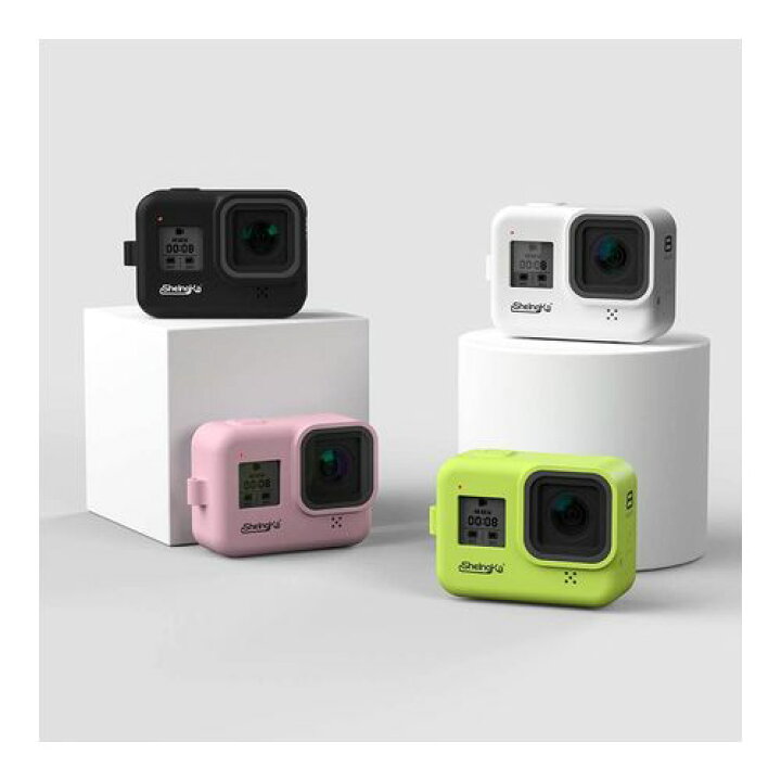 楽天市場】Gopro Hero8用 シリコンケース ストラップ付き 白 : 電子 
