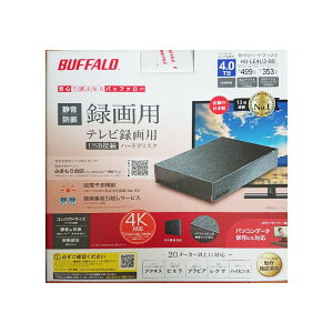 �y�V�i�zBUFFALO �o�b�t�@���[ �O�t��HDD HD-LE4U3-BB 4TB �u���b�N