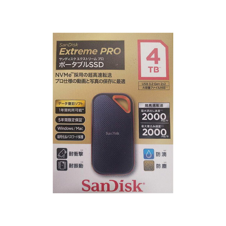 楽天市場】【新品】SanDisk サンディスク 外付けSSD USB-C＋USB-A接続 