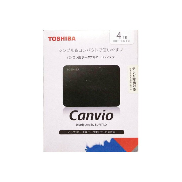 楽天市場】【新品】TOSHIBA 東芝 外付けHDD USB-A接続 4TB HD-TPA4U3-B 