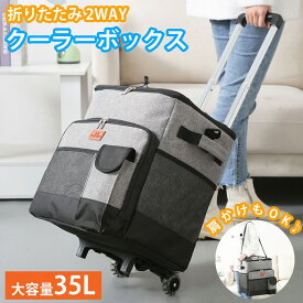 【全品最大P23倍●11日01:59まで】クーラーバッグ 35l クーラーボックス 折りたたみ キャリーカート ショルダーバッグ デリバリーバッグ アウトドア おしゃれ 屋外 CO-01GL