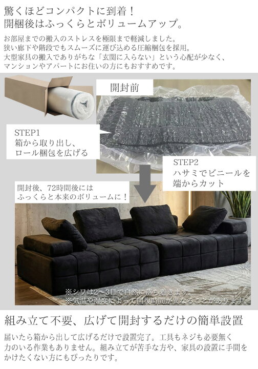 楽天市場】【全品最大P23倍！10日1:59まで】圧縮 カウチソファ 
