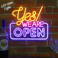【全品最大P23倍！11日1:59まで】LEDネオンサイン ネオン管風 OPEN バー インテリア 壁掛け ライト LED …