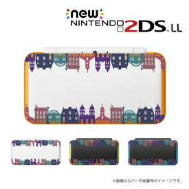 名入れできます★【new Nintendo 2DS LL/new Nintendo 3DS LL/ Nintendo 3DS LL 】 カバー ケース ハード new3dsll new2dsll 3dsll 2dsll / 街 パープル シティ 街角 カワイイ メール便送料無料 任天堂 スリー ディーエス ニュー