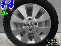 楽天市場】155/65r14 スタッドレス ホイールセット（ブランドマツダ 