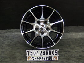 【中古】プラチナム リヴァッツァ リスペクトブラックポリッシュ(ブラポリ)/スポーク15x6J+53/114.3/5H15インチ ホイール4本セット