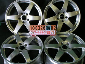 【中古】VS ヴァイター(SPEED STAR)メッキ/スポーク17x7J+48/114.3/5H17インチ ホイール4本セット