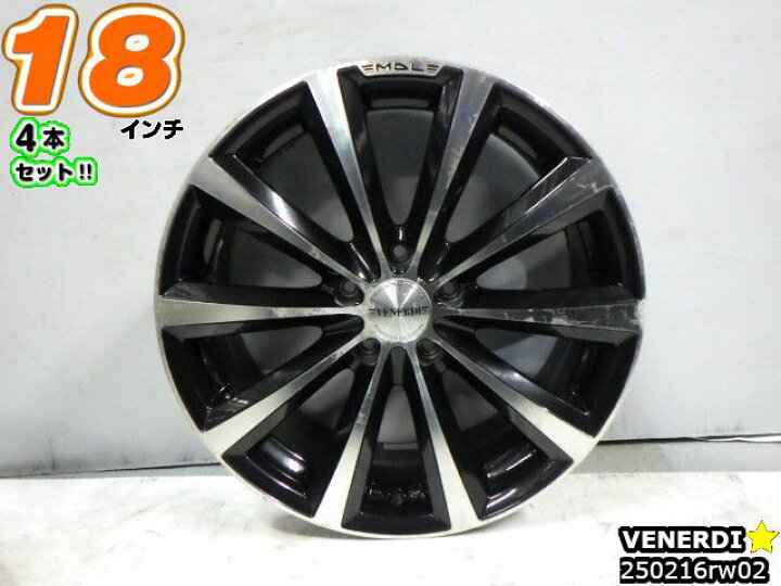 楽天市場】【中古】中古ホイール 18インチ 4本セットVENERDI 