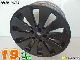 【中古】ラグジーヘンズ LH-228ブラック(塗装品)/スポーク19x8.5J+35/114.3/5H19インチ ホイール4本セット