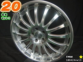 【中古】TMW CE16-1シルバー／フィン/リム有20x8.5J+20/114.3/5H20インチ ホイール4本セット