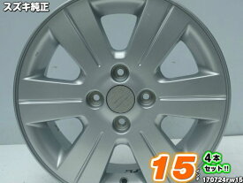 【中古】スズキ純正シルバー/スポーク15x6J+45/100/4H15インチ ホイール4本セット