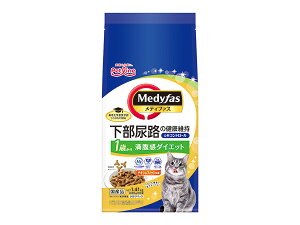【マラソン期間中、エントリー+購入でP5倍】メディファス 満腹感ダイエット 1歳から チキン&フィッシュ味 1.41kg (235g×6) 猫の臨床栄養学から生まれた下部尿路の健康維持フード