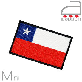 アイロンワッペン//Chile チリ共和国国旗 ミニサイズ 　(サンティアゴ 中南米)