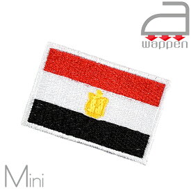 アイロンワッペン//EGYPT エジプト国旗 ミニサイズ　(アラブ共和国 カイロ)