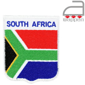 アイロンワッペン//Republic of South Africa 南アフリカ共和国 エンブレムタイプ 国旗　(ケープタウン Springboks ヨハネスブルグ ダーバン)
