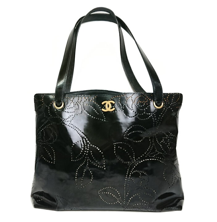 楽天市場】シャネル CHANEL トートバッグ パンチング エナメル レザー  