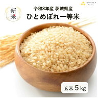 【新米】【玄米】【ひとめぼれ】【5kg】【8年産】【検査一等米】【茨城県産】「8年産 茨城県 ひとめぼれ…