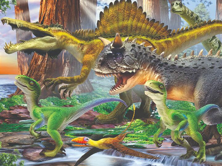 楽天市場 3d ジグソーパズル カルノタウルス 100ピース 恐竜 おうち時間 かっこいい プレゼント 脳トレ 知育玩具 ３d 恐竜 おもちゃのヤマサン