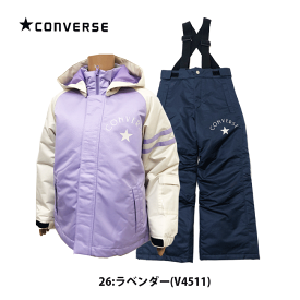 【SALE】 [CONVERSE] コンバース キッズ ジュニア　スノーウエア　上下セット[130cm/140cm/150cm/160cm] V4511 女の子 ガールズ スキーウエア スキー スノーボード 耐水圧10000mm 子供 冬 雪遊び 研修 小学生 中学生 防寒 おしゃれ 手袋/khkz【あす楽】【RCP】