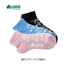 【メール便対応】LOGOS ロゴス [ガールズ] 3足組クルーソックス[19-25cm]117-11B4 女の子 女性 レディース キッズ＆ジュニア 子供 小学校 中学校 通学 クラブ カジュアル 靴下 くつ下 かわいい ahh【あす楽】【RCP】