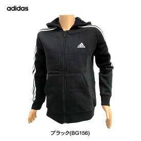 [adidas] アディダス [キッズ＆ジュニア] フルジップパーカー[130cm/150cm][ブラック]BG156-GQ8900/男の子/女の子/男女兼用/クルースウエットシャツ/トレーナー/スエット/トドラー/小学生/子供/スポーツ/部屋着/フィットタイプ/pkaz【RCP】【あす楽】