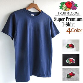 FRUIT OF THE LOOM 半袖 Tシャツ (4色展開) シンプル しっかり 丈夫 着心地最高 メンズ レディース サイズ (S M L XL) 男女兼用 クルーネック ワッペン ロゴ 定番 人気 旅行 アウトドア キャンプ 涼しい 夏 部屋着 ルームウエア ギフト プレゼント フルーツオブザルーム