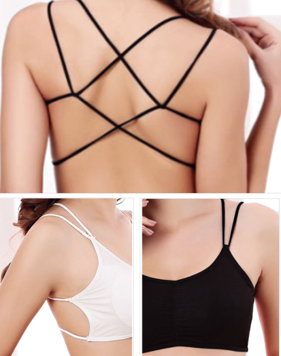 Lace Ladies チューブトップ ベアトップ クロス ストラップ