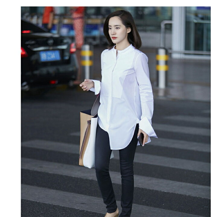 楽天市場 クーポンで10 Off シャツ ブラウス チュニックシャツ ロングシャツ ノーカラー 無地 長袖 ホワイト 白 ロング丈 襟なし レディース メール便送料無料おうちコーデ アパレル Yang Gen 楽天市場 クーポンで10 Off シャツ ブラウス チュニックシャツ ロングシャツ ノーカラー 無地 長袖 ホワイト 白 ロング丈 襟なし レディース メール便送料無料おうちコーデ アパレル Yang Gen