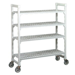カムシェルフ可動 540×610×H1910 4段 メッシュ【代引き不可】【サービスワゴン】【キッチンワゴン】【キッチンカート】