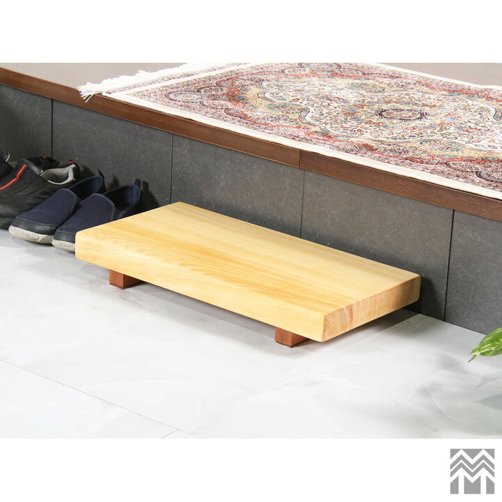 楽天市場】大垣WOOD 玄関ステップ 一枚板 花台 幅515mm 幅51.5cm 